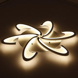 Contemporary Geometric Wave LED Flush Mount Ceiling Light Modern Circle Dimmable Fixture