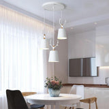 Rustic Antler 3 Light LED Chandelier Classic Farmhouse Pendant Light Fixture for Kitchen and Dining Room