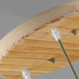 Rustic Bamboo Weave Pendant Light Fixture with Unique Squiggly Pattern for Boho Living Spaces