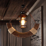 Rustic Industrial Wood Chandelier Nautical Farmhouse Hanging Ceiling Light