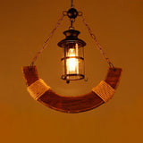 Rustic Industrial Wood Chandelier Nautical Farmhouse Hanging Ceiling Light
