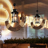 Rustic Industrial Wood Chandelier Nautical Farmhouse Hanging Ceiling Light