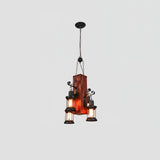 Rustic Industrial Wood Chandelier Nautical Farmhouse Hanging Ceiling Light