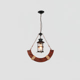 Rustic Industrial Wood Chandelier Nautical Farmhouse Hanging Ceiling Light
