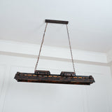 Rustic Iron Box Cage Chandelier Vintage Industrial Steampunk Hanging Light