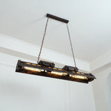 Rustic Iron Box Cage Chandelier Vintage Industrial Steampunk Hanging Light