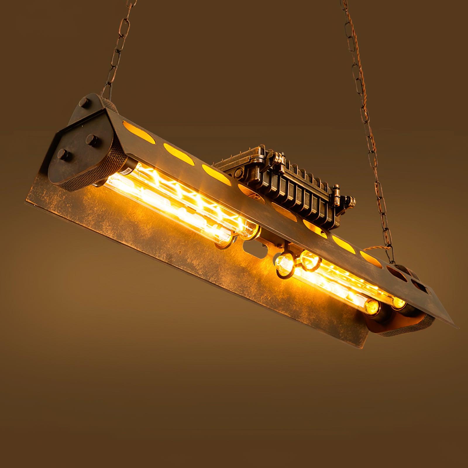 Rustic Iron Box Cage Chandelier Vintage Industrial Steampunk Hanging Light
