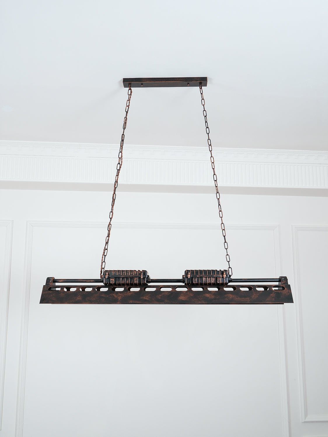 Rustic Iron Box Cage Chandelier Vintage Industrial Steampunk Hanging Light