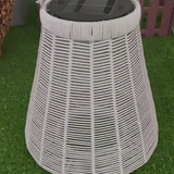 Rustic Rattan Solar Outdoor Lantern Decorative Waterproof LED Lamp for Camping Garden and Terrace