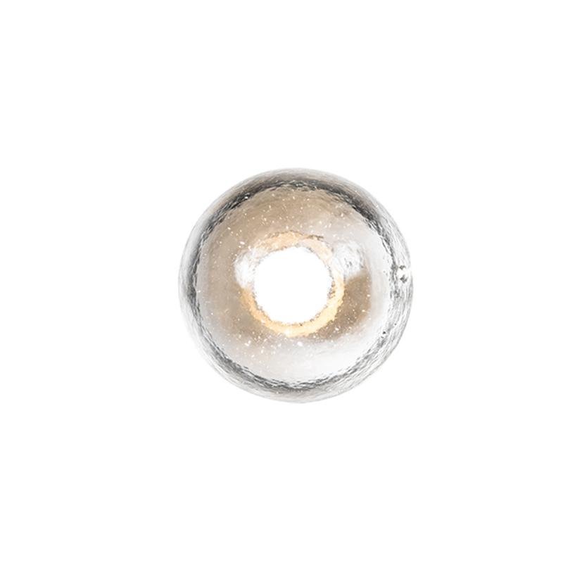 Rustic Round Glass Bowl LED Outdoor Wall Sconce Waterproof Exterior Sconce for Garden Porch