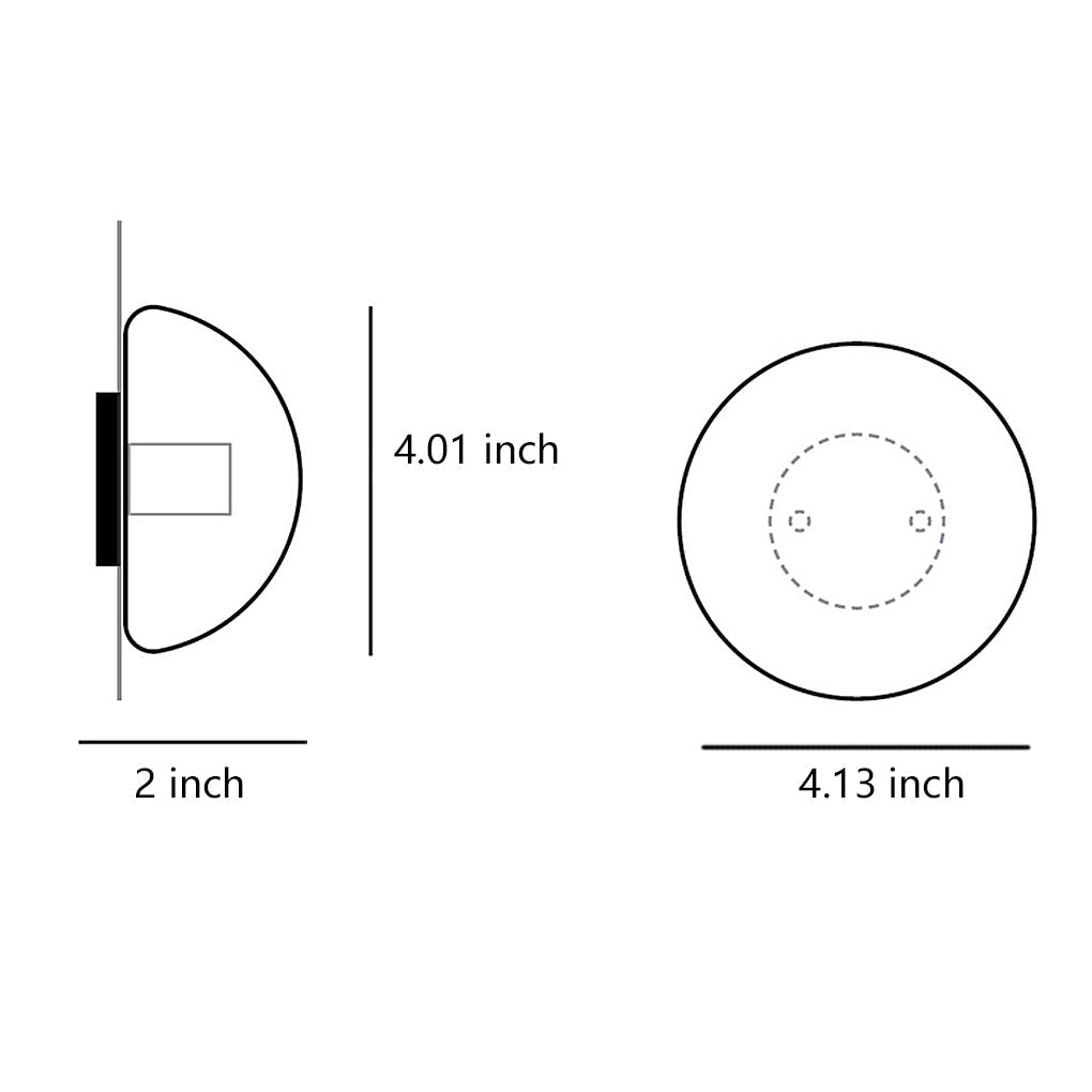 Rustic Round Glass Bowl LED Outdoor Wall Sconce Waterproof Exterior Sconce for Garden Porch