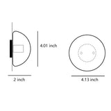 Rustic Round Glass Bowl LED Outdoor Wall Sconce Waterproof Exterior Sconce for Garden Porch