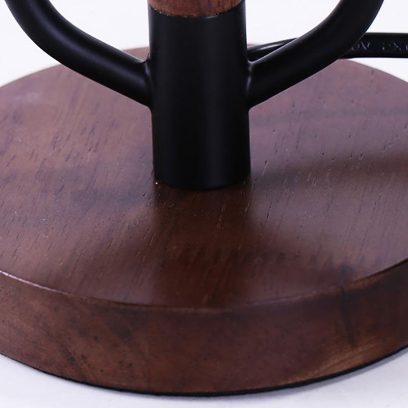 Rustic Tree Branch Table Lamp 16 Inch Vintage Wood Style Desk Light with Fabric Drum Shade US Plug