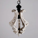 Rustic Wood and Metal Pendant Light Vintage Farmhouse Droplight Chandelier