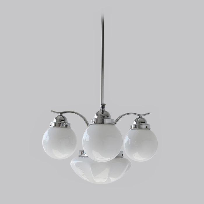 Ryttenberg Modern Globe Glass Chandelier Retro Multi Head Pendant Ceiling Light