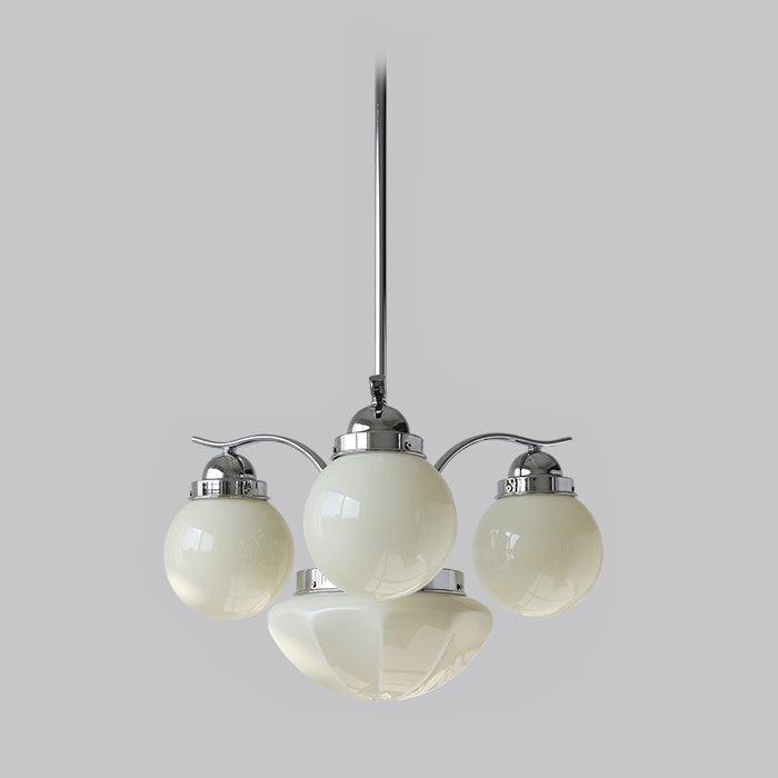 Ryttenberg Modern Globe Glass Chandelier Retro Multi Head Pendant Ceiling Light