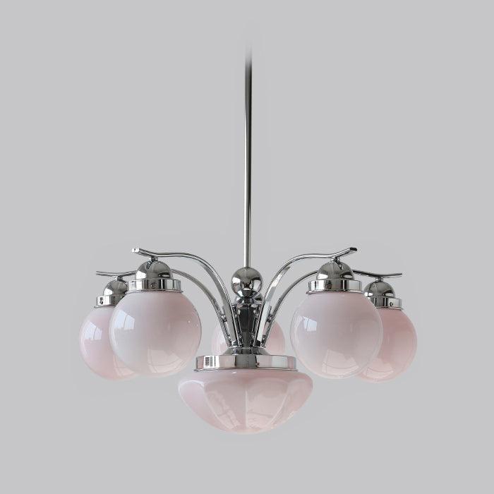 Ryttenberg Modern Globe Glass Chandelier Retro Multi Head Pendant Ceiling Light