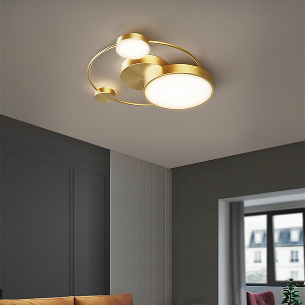 Concentric Circles Modern LED Flush Mount Ceiling Light Dimmable Artistic Geometric Fixture