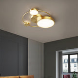 Concentric Circles Modern LED Flush Mount Ceiling Light Dimmable Artistic Geometric Fixture