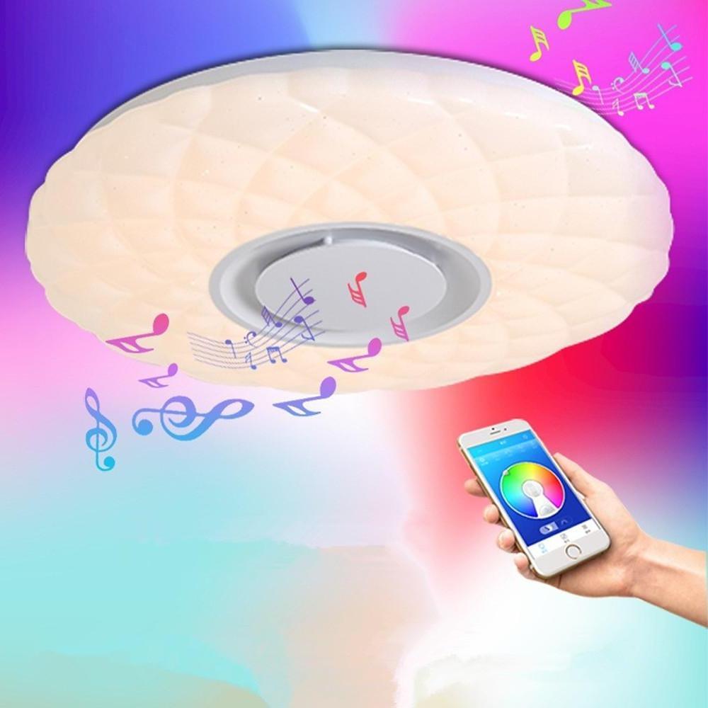Modern Round LED Flush Mount Ceiling Light Dimmable Acrylic Metal Fixture for Living Room and Bedroom