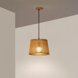 Samantha Wood Slat Pendant Light Natural Wooden Hanging Chandelier for Living Room and Dining Area