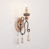 Santa Trinita Vintage Aged Silver Leaf Hand Carved Wood Wall Sconce Light Fixture Set of 2