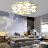 Modern Flower Shaped Dimmable LED Flush Mount Ceiling Light Creative Acrylic Floral Lighting Fixture
