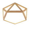 Geometric Rustic Bamboo LED Flush Mount Ceiling Light Modern Wood Indoor Fixture