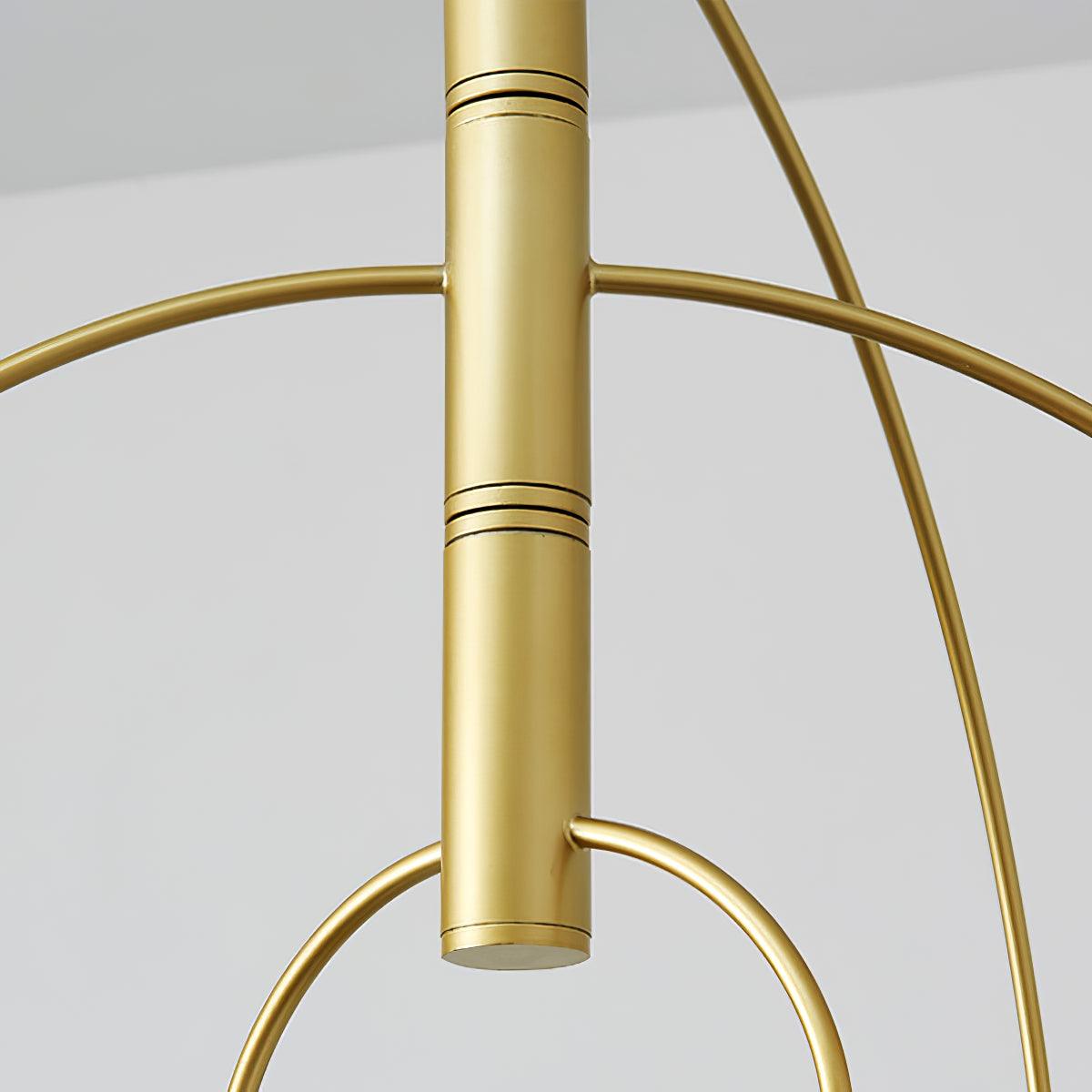 Sculptural Modern Glass Globe Chandelier with Curved Arms Mid Century Sputnik Ceiling Light