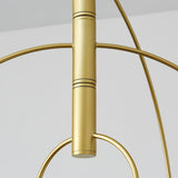 Sculptural Modern Glass Globe Chandelier with Curved Arms Mid Century Sputnik Ceiling Light