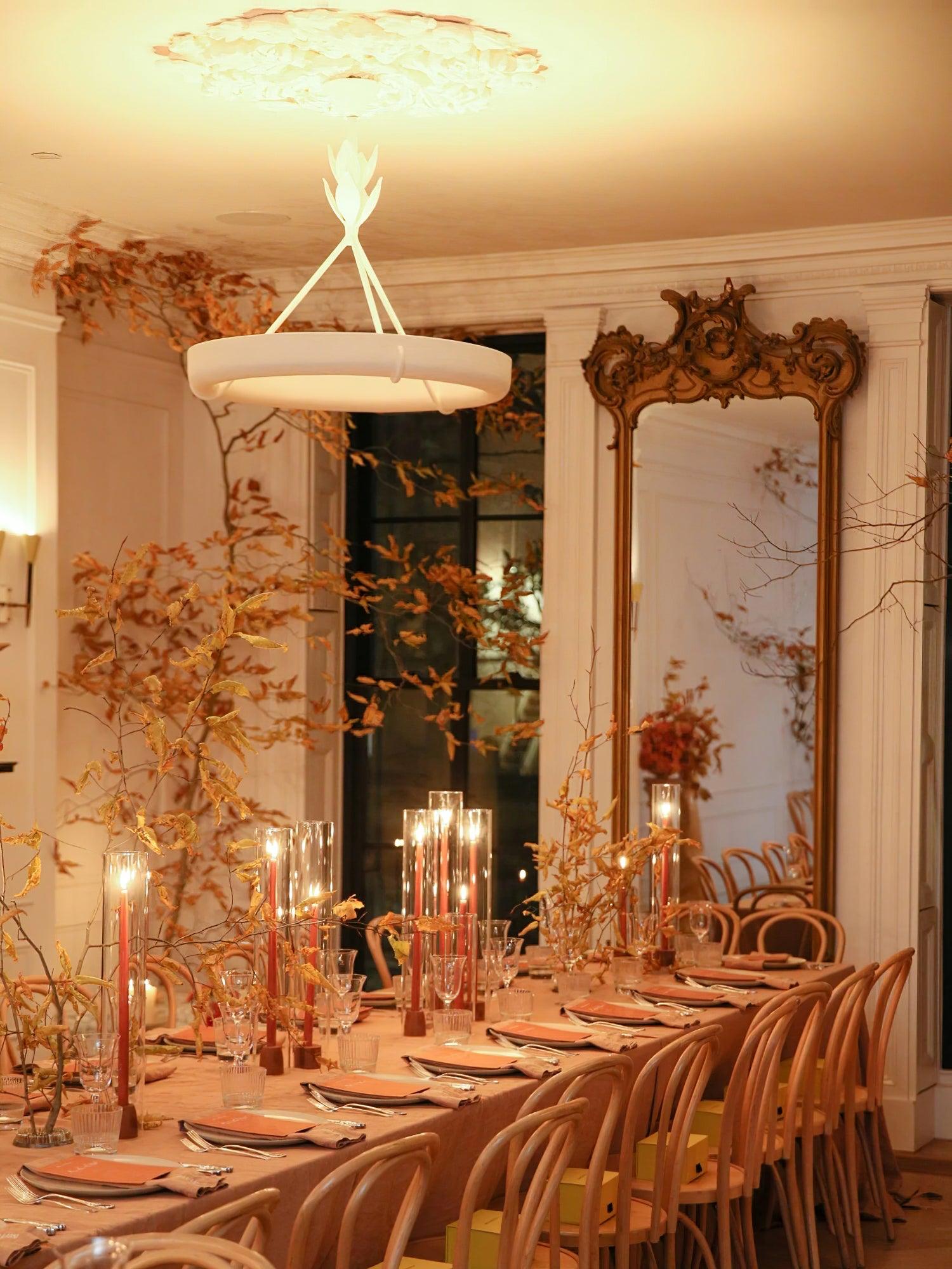 Sculptural White Plaster LED Chandelier Modern Pendant Light Fixture for Elegant Living Spaces