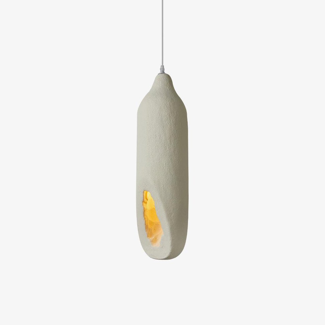 Seltanica Modern Drop Pendant Light Beige Polystyrene Textured Indoor Hanging Lamp