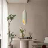 Seltanica Modern Drop Pendant Light Beige Polystyrene Textured Indoor Hanging Lamp