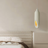 Seltanica Modern Drop Pendant Light Beige Polystyrene Textured Indoor Hanging Lamp