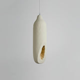 Seltanica Modern Drop Pendant Light Beige Polystyrene Textured Indoor Hanging Lamp