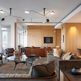 Modern Multi Arm Sculptural Rotating Ceiling Light with Adjustable Heads