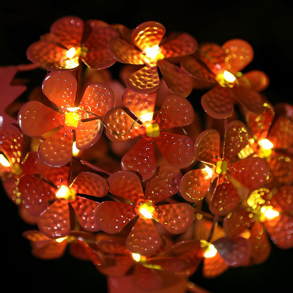 Set of 2 Decorative Pink Flamingo Metal Solar Stake Lights Outdoor Pathway Garden LED Decoration