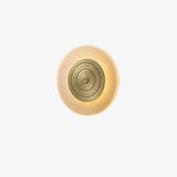 Set of 2 Modern Brass Round Moon LED Wall Sconce Lights for Bedroom and Living Room