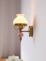 Set of 2 Modern Glass Wall Sconce Lights Gold Metal Decorative Lamp for Bedroom Living Room