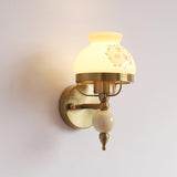Set of 2 Modern Glass Wall Sconce Lights Gold Metal Decorative Lamp for Bedroom Living Room