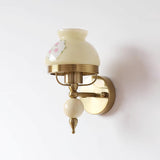 Set of 2 Modern Glass Wall Sconce Lights Gold Metal Decorative Lamp for Bedroom Living Room