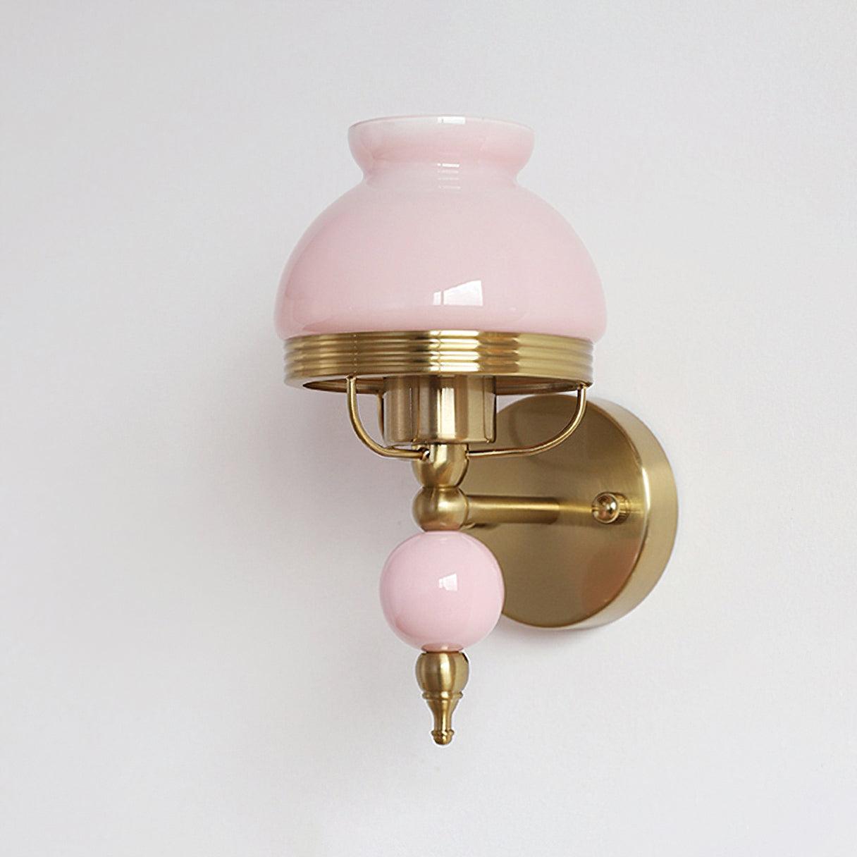 Set of 2 Modern Glass Wall Sconce Lights Gold Metal Decorative Lamp for Bedroom Living Room