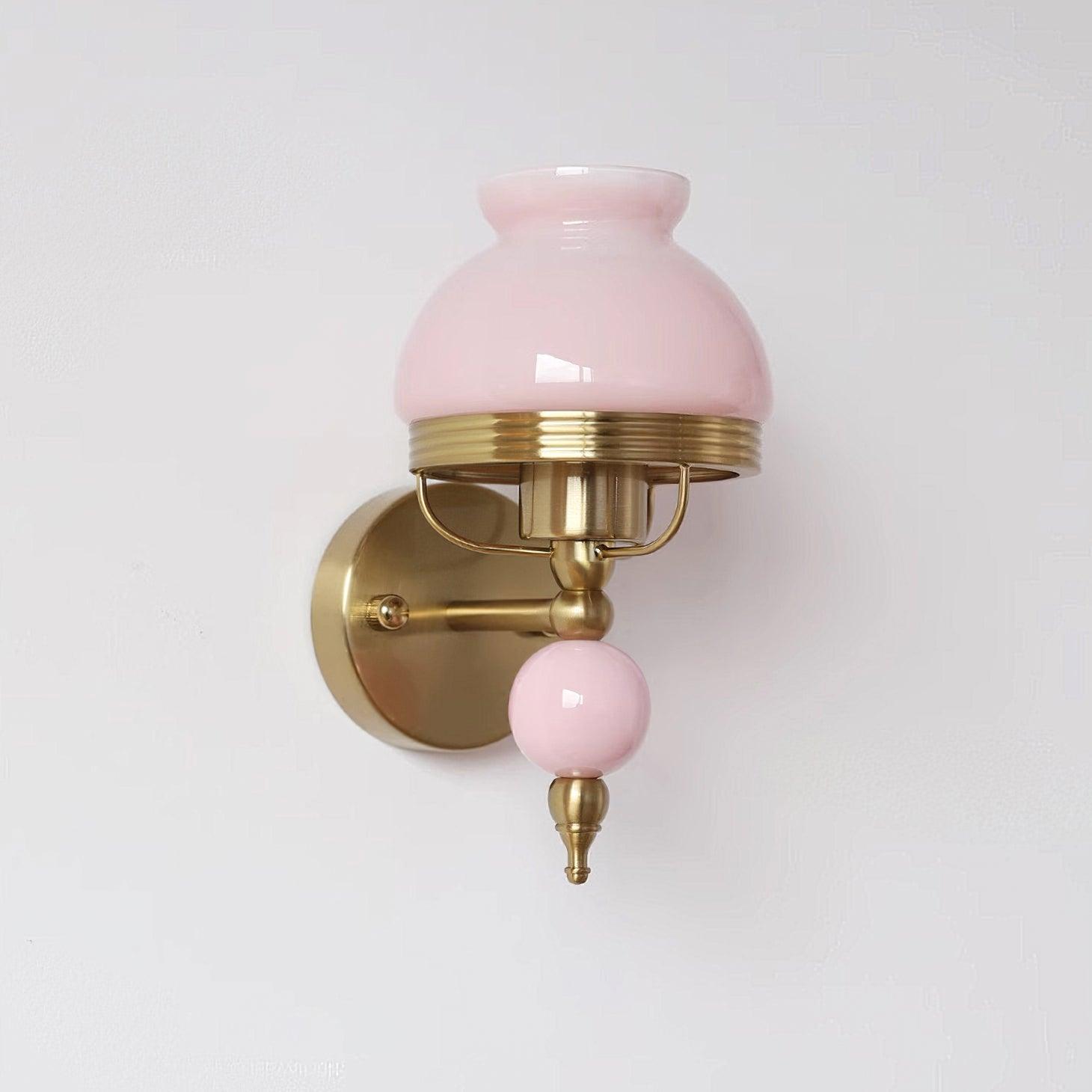 Set of 2 Modern Glass Wall Sconce Lights Gold Metal Decorative Lamp for Bedroom Living Room