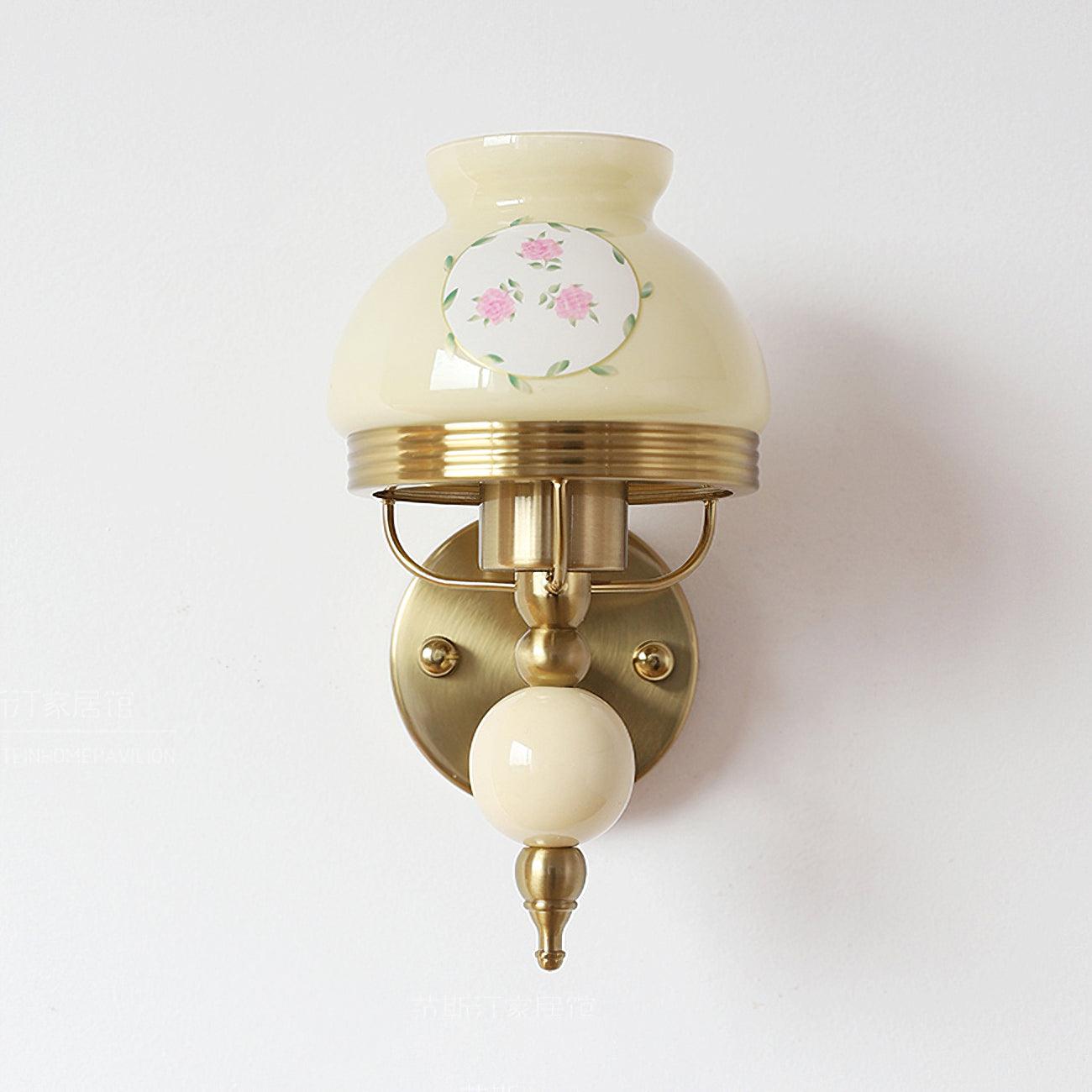 Set of 2 Modern Glass Wall Sconce Lights Gold Metal Decorative Lamp for Bedroom Living Room
