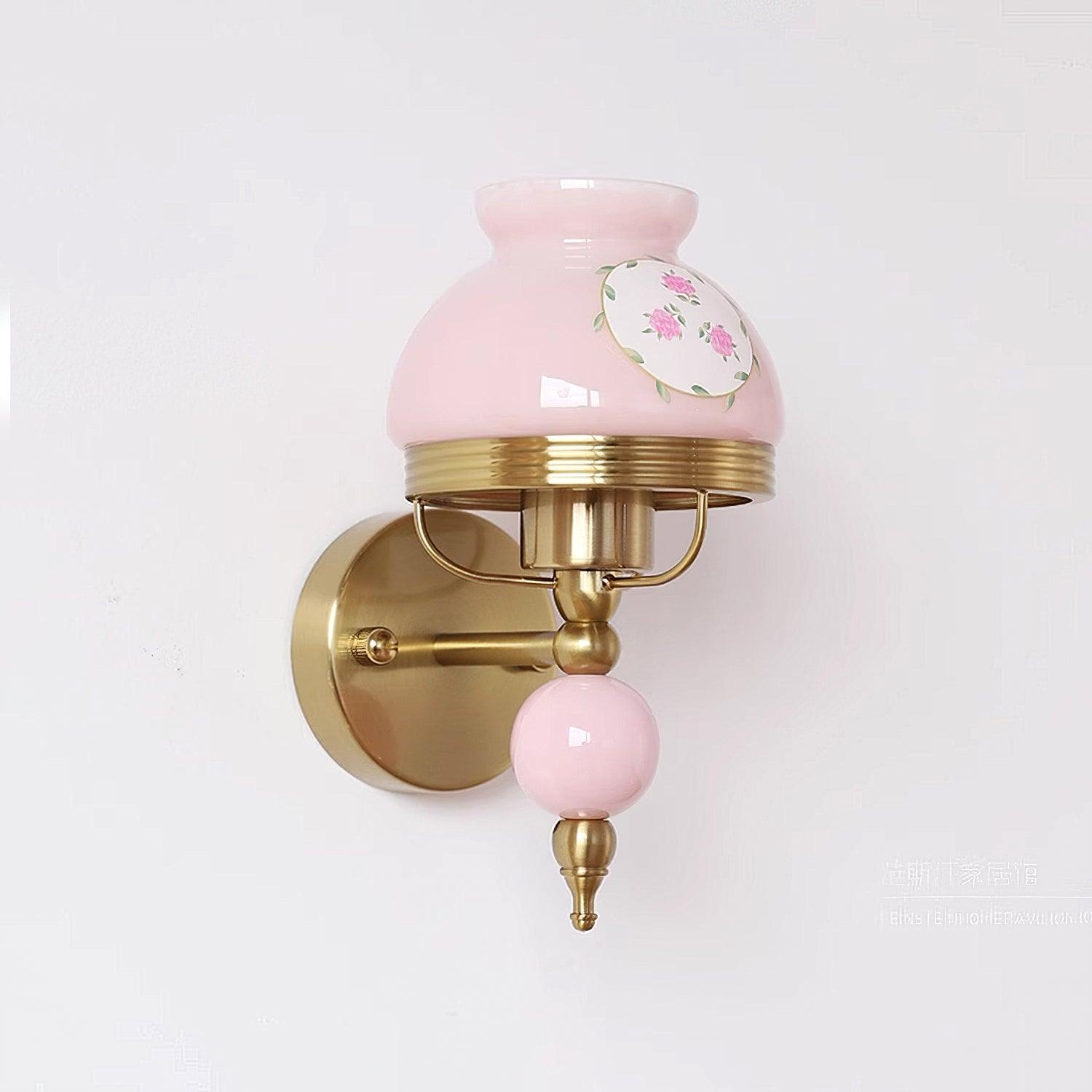 Set of 2 Modern Glass Wall Sconce Lights Gold Metal Decorative Lamp for Bedroom Living Room