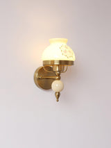 Set of 2 Modern Glass Wall Sconce Lights Gold Metal Decorative Lamp for Bedroom Living Room