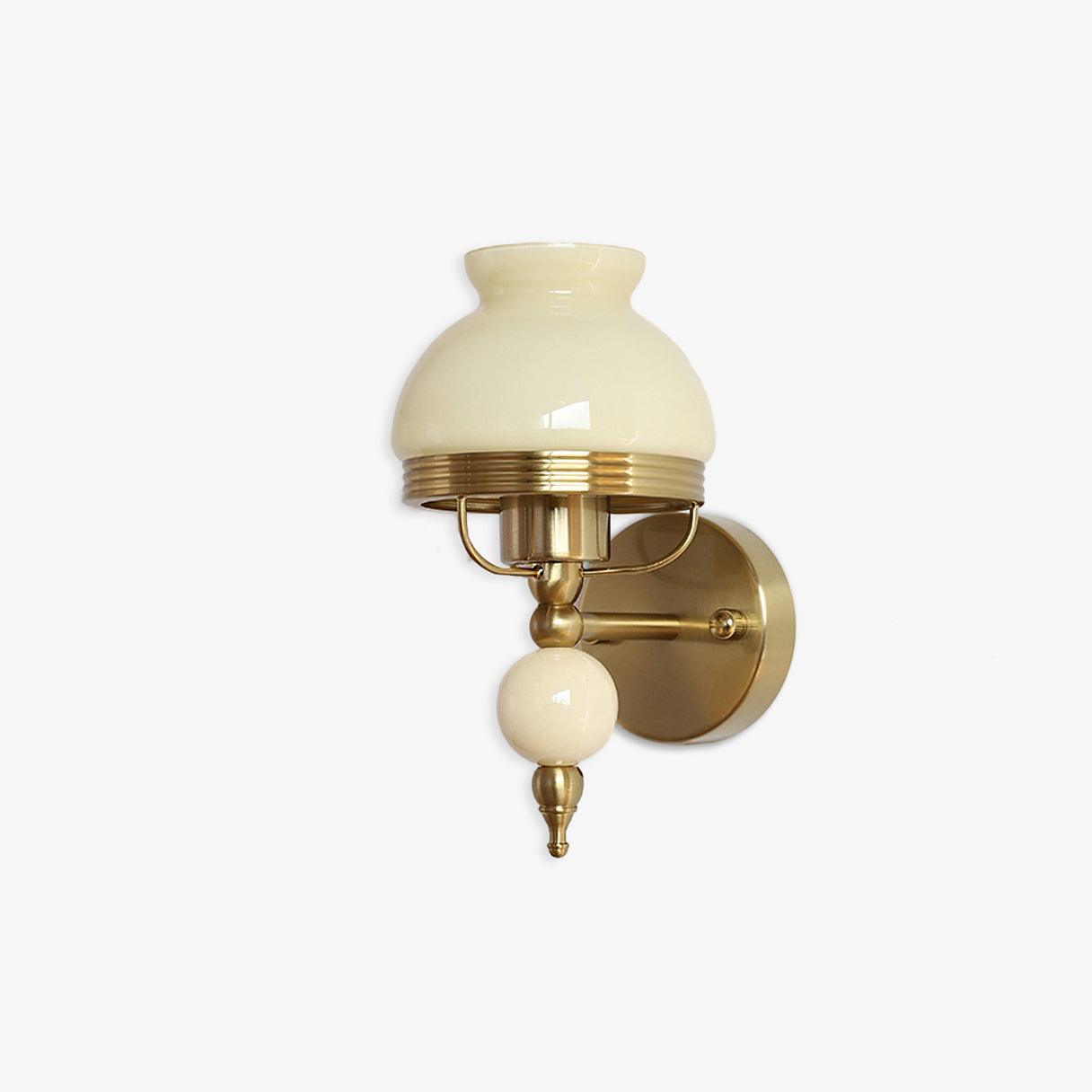 Set of 2 Modern Glass Wall Sconce Lights Gold Metal Decorative Lamp for Bedroom Living Room