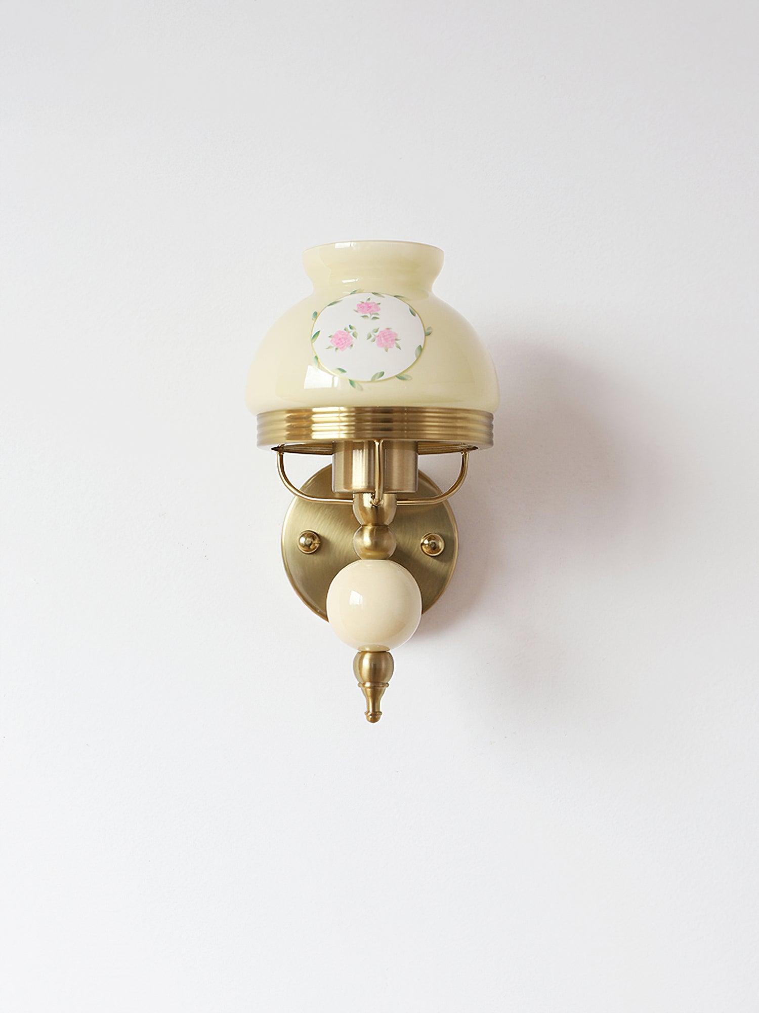 Set of 2 Modern Glass Wall Sconce Lights Gold Metal Decorative Lamp for Bedroom Living Room