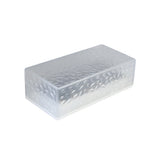 Set of 2 Modern Rectangular Solar LED Brick Lights for Outdoor Garden Paths and Walkway Ambiance