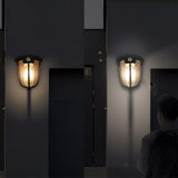 Set of 2 Solar Powered Outdoor Wall Lights with Motion Sensor and Dusk to Dawn Security Lighting